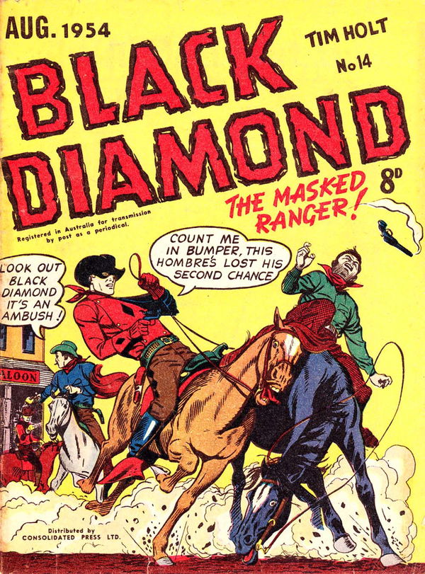 Tim Holt (Red Circle, 1953 series) #14 (August 1954) —Black Diamond