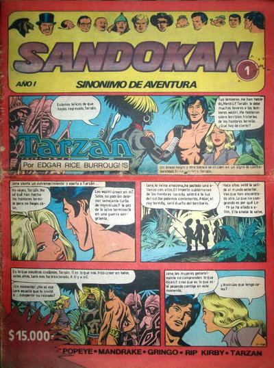 Sandokan Sinónimo de aventura  #1 (29 September 1982)