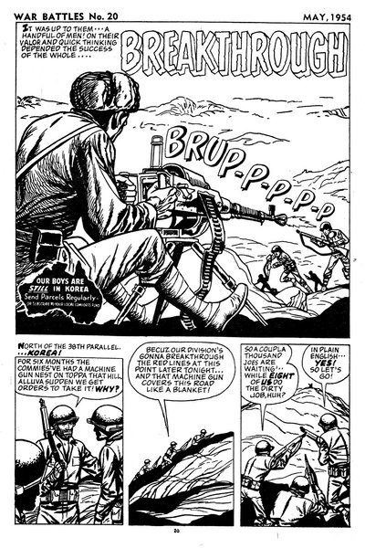 War Battles (Red Circle, 1952 series)  #20 (May 1954) — Breakthrough
