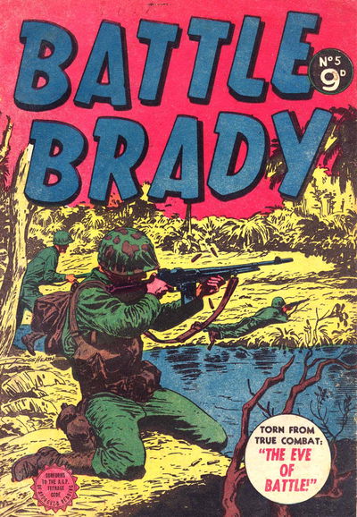 Battle Brady (Horwitz, 1955 series) #5 August 1955