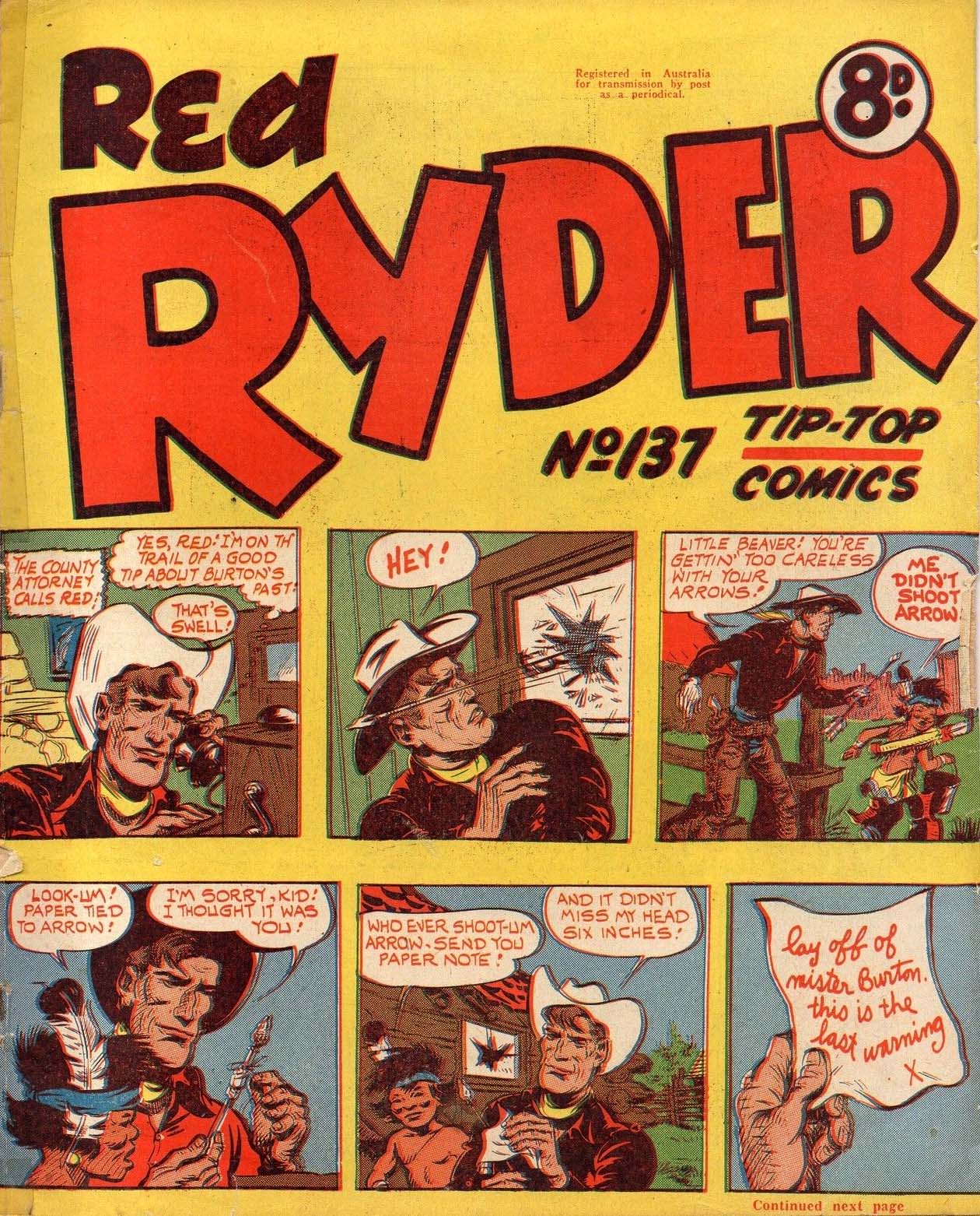 Red Ryder the Fearless Cowboy (Southdown Press, 1945 series) #137 ([1952?])