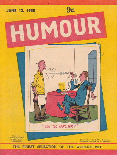 Humour (New Century, 1922 series) v38#24 (13 June 1958)