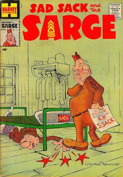 Sad Sack and the Sarge  #6 (June 1958)
