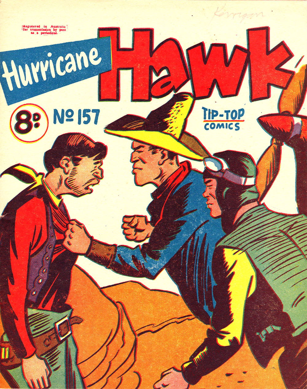 Hurricane Hawk (Southdown Press, 1947 series) #157 — Adventures of Hurricane Hawk ([August 1952?])