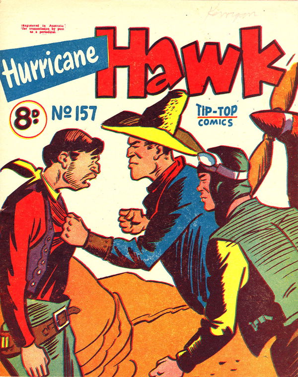 Hurricane Hawk (Southdown Press, 1947 series) #157 ([August 1952?]) —Adventures of Hurricane Hawk