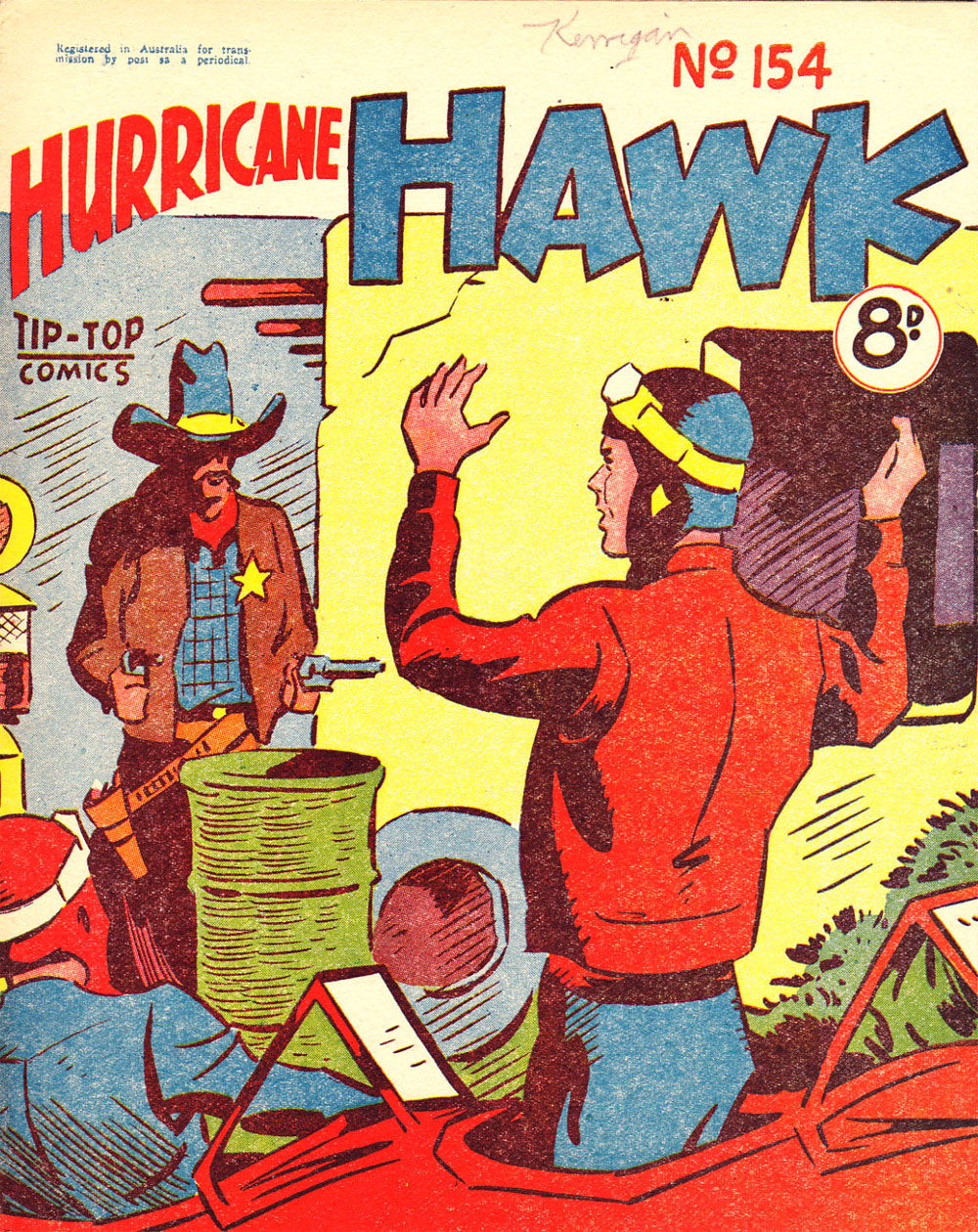 Hurricane Hawk (Southdown Press, 1947 series) #154 — Aventures of Hurricane Hawk ([May 1952?])