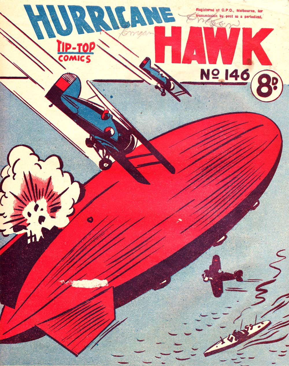 Hurricane Hawk (Southdown Press, 1947 series) #146 — Adventures of Hurricane Hawk ([1951?])