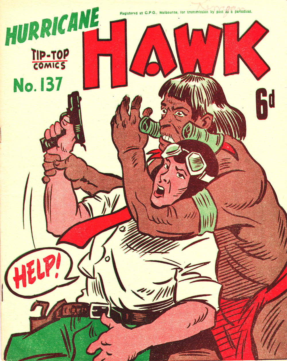 Hurricane Hawk (Southdown Press, 1947 series) #137 — Adventures of Hurricane Hawk ([1950?])