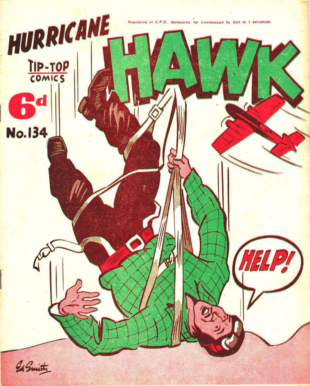 Hurricane Hawk (Southdown Press, 1947 series) #134 — Adventures of Hurricane Hawk ([September 1950?])