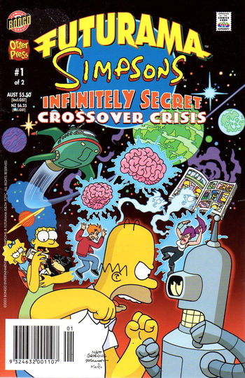 Futurama Simpsons Infinitely Secret Crossover Crisis (Otter Press, 2003? series) #1 ([2003?])