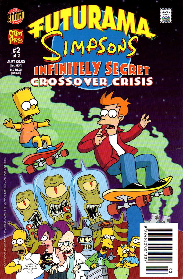 Futurama Simpsons Infinitely Secret Crossover Crisis (Otter Press, 2003? series) #2 ([November 2003?])