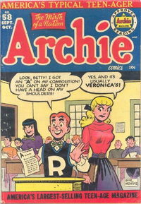 Archie Comics (Archie, 1942 series) #58 September-October 1952