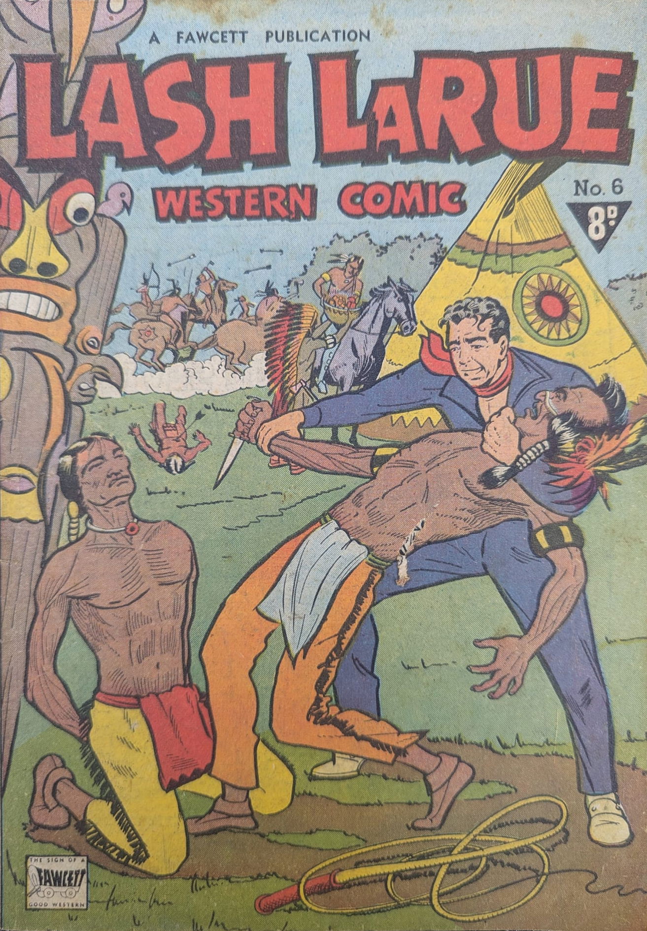 Lash LaRue Western Comic (Cleland, 1951 series) #6 ([November 1951?])