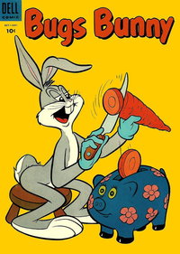 Bugs Bunny (Dell, 1952 series)  #39 (October-November 1954) — Carrots in piggy bank