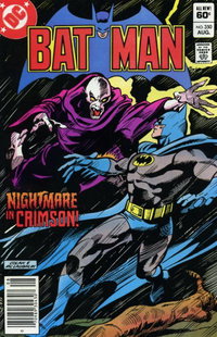 Batman (DC, 1940 series)  #350 (August 1982) — Nightmare in Crimson!