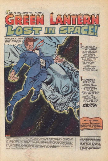 Green Lantern (DC, 1960 series) #74 — Lost in Space! (page 1)