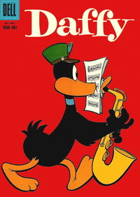 Daffy (Dell, 1956 series)  #15 (October-December 1958) — Untitled [Playing Saxophone Through Sheet Music]