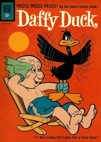 Daffy Duck (Dell, 1959 series)  #26 (July-September 1961) — Untitled [Elmer Using Daffy as a Fan]