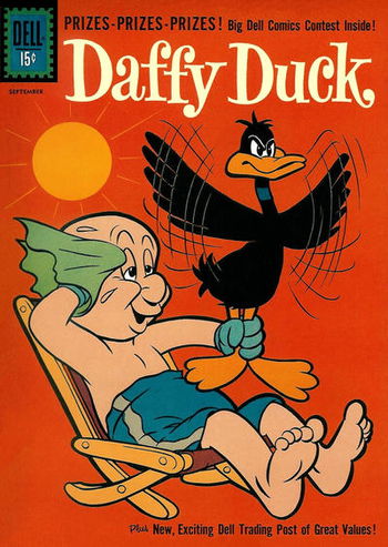 Untitled [Elmer Using Daffy as a Fan]