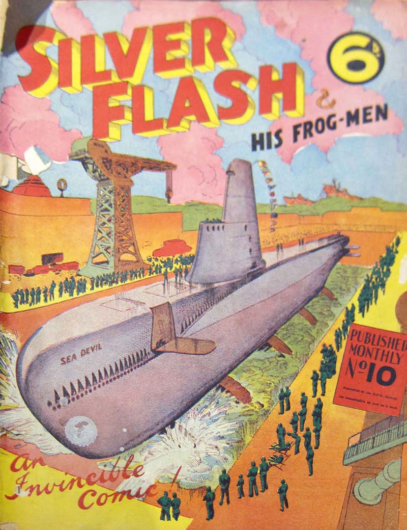 Silver Flash and His Frog-Men (Invincible, 1950 series) #10 — Silver Flash & His Frog-Men (March 1951)