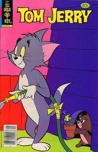 Tom and Jerry (Western, 1962 series)  #324 (November 1979) — Jerry waters his plant from Tom's leaky hose