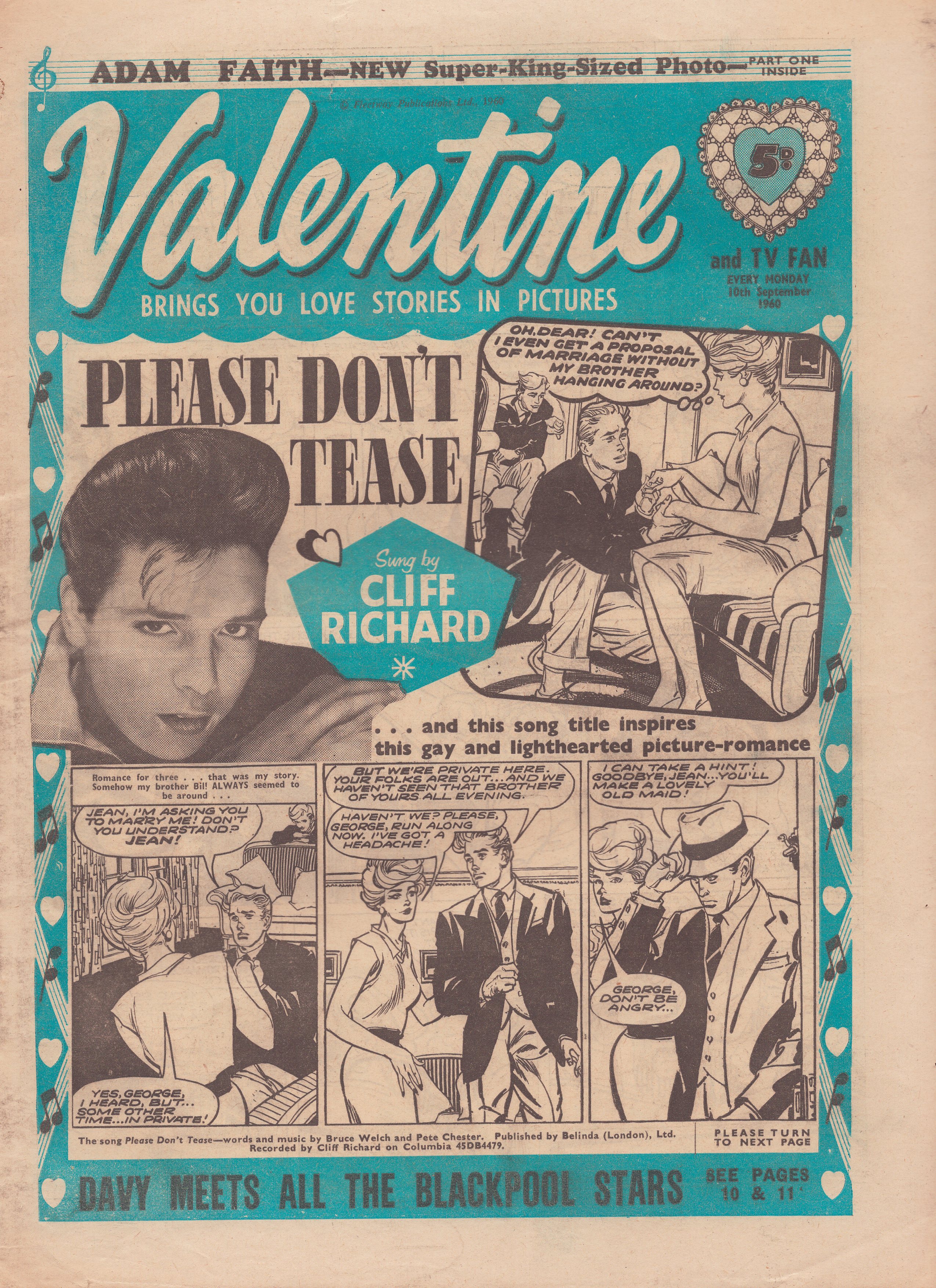 Valentine (Fleetway, 1960 series) 10 September 1960 (10 September 1960)