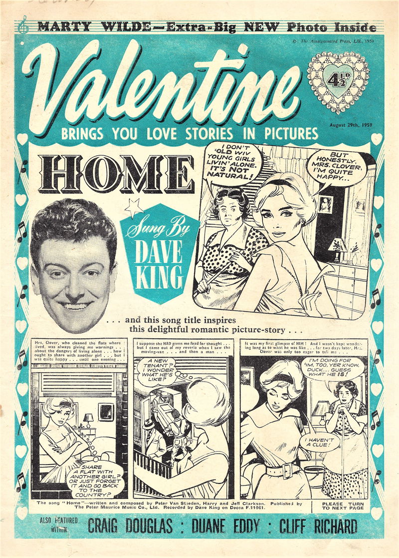 Valentine (AP, 1957 series) 29 August 1959 (29 August 1959)