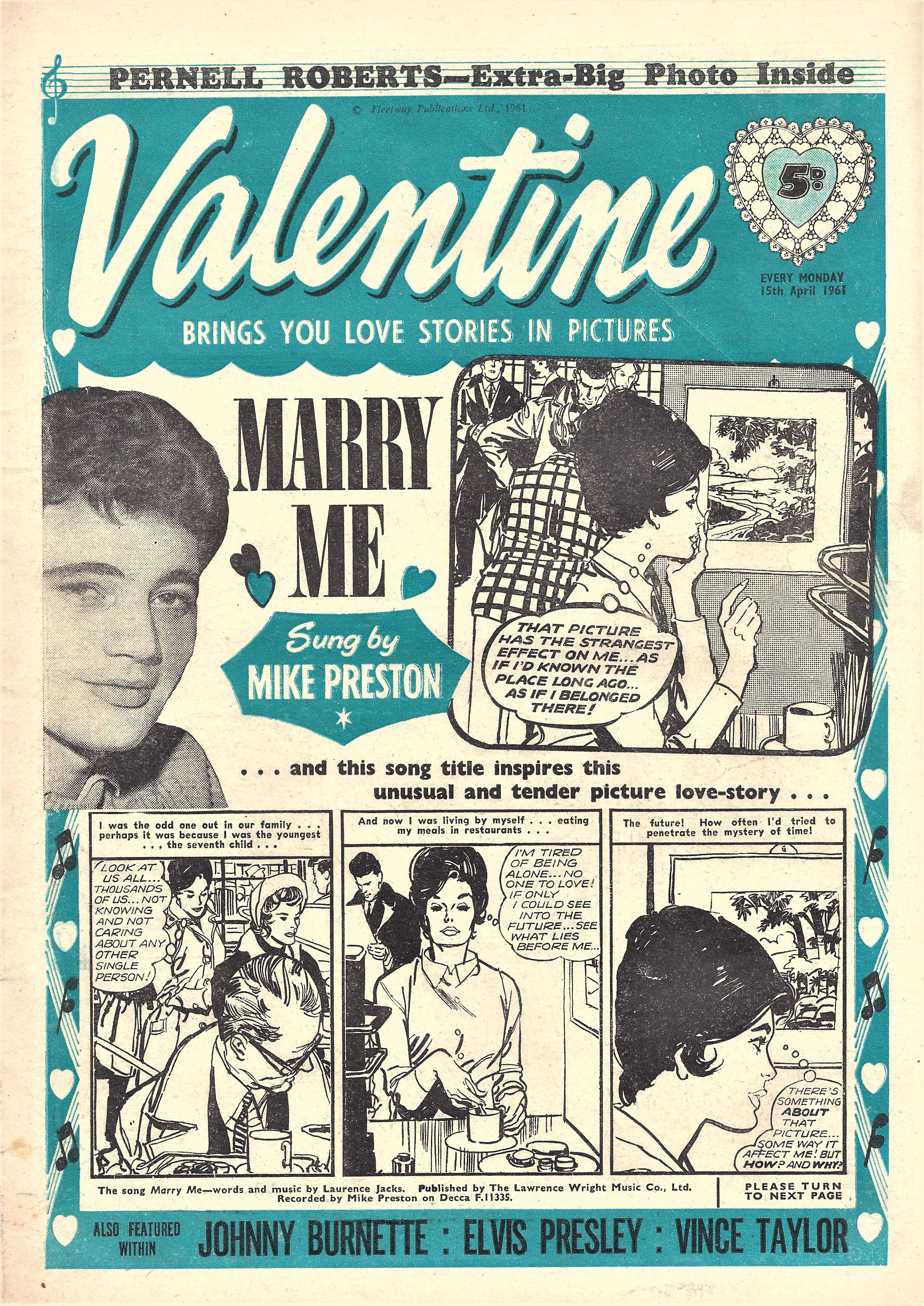 Valentine (Fleetway, 1960 series) 15 April 1961 (15 April 1961)