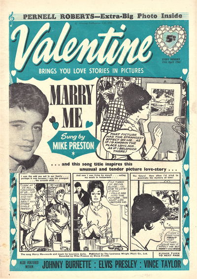 Valentine (Fleetway, 1960 series) 15 April 1961 (15 April 1961)