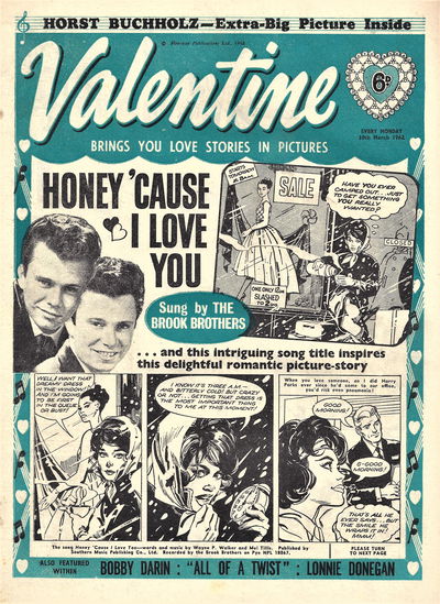 Valentine (Fleetway, 1960 series) 10 March 1962 — and Serenade (10 March 1962)