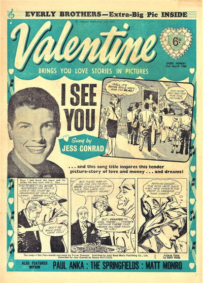Valentine (Fleetway, 1960 series) 31 March 1962 (31 March 1962)