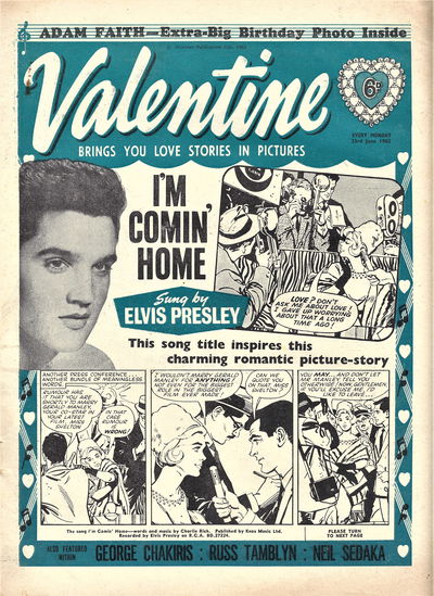 Valentine (Fleetway, 1960 series) 23 June 1962 (23 June 1962)