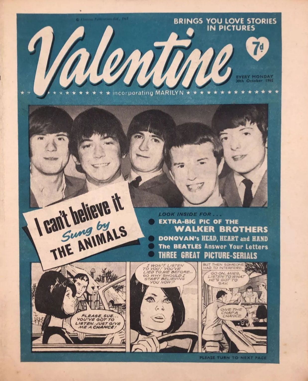 Valentine (Fleetway, 1960 series) 30 October 1965 — incorporating Marilyn (30 October 1965)