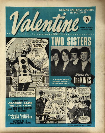 Valentine (Fleetway, 1960 series) 9 March 1968 — Incorporating Marilyn (9 March 1968)