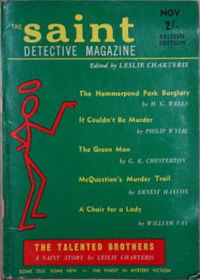 The Saint Detective Magazine British Edition (Magazine Enterprises, 1952? series) v1#3 [November 1954?]