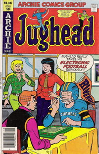 Jughead (Archie, 1965 series)  #307 (December 1980) — "Jughead really takes his electronic football seriously!"