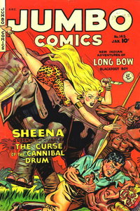 Jumbo Comics (Fiction House, 1938 series)  #143 (January 1951) — The Curse of the Cannibal Drum