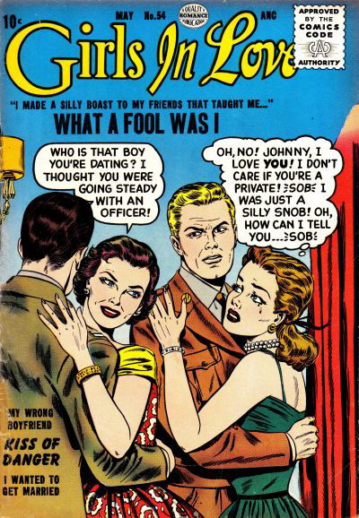 Girls in Love (Quality, 1955 series) #54 May 1956