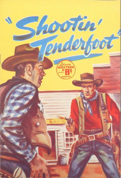 Leisure Westerns (HJ Edwards, 1952? series) #104 — Shootin’ Tenderfoot ([March 1955?])