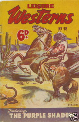 Leisure Westerns (HJ Edwards, 1952? series) #38 — The Purple Shadow ([September 1949?])
