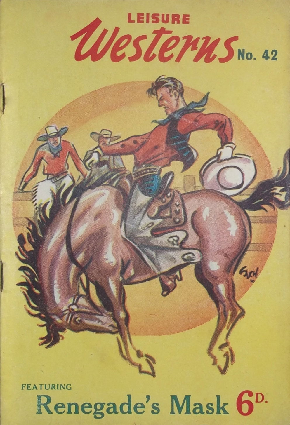 Leisure Westerns (HJ Edwards, 1952? series) #42 — Renegade’s Mask ([January 1950?])