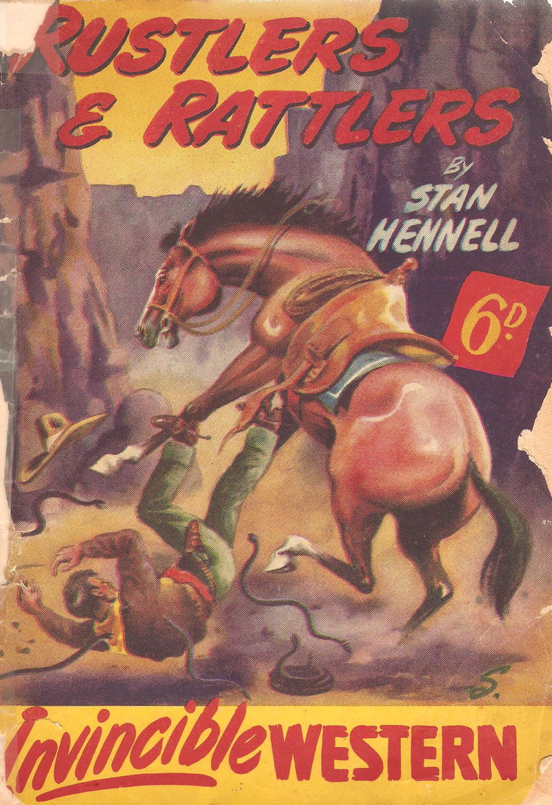 Invincible Westerns (Invincible, 1948 series) #34 — Rustlers & Rattlers ([October 1949?])