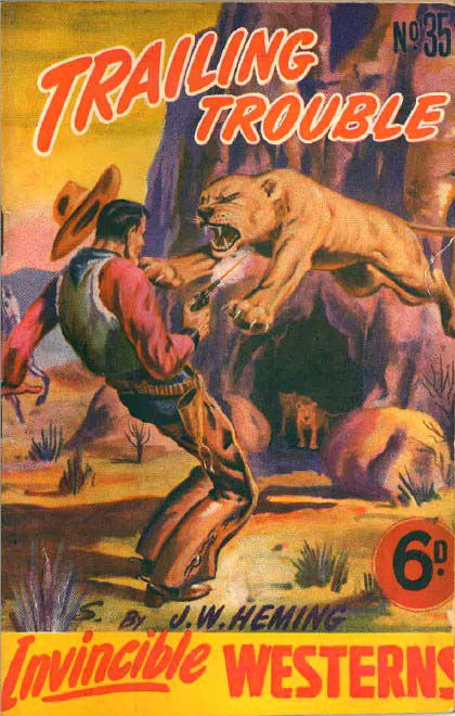 Invincible Westerns (Invincible, 1948 series) #35 — Trailing Trouble ([November 1949?])