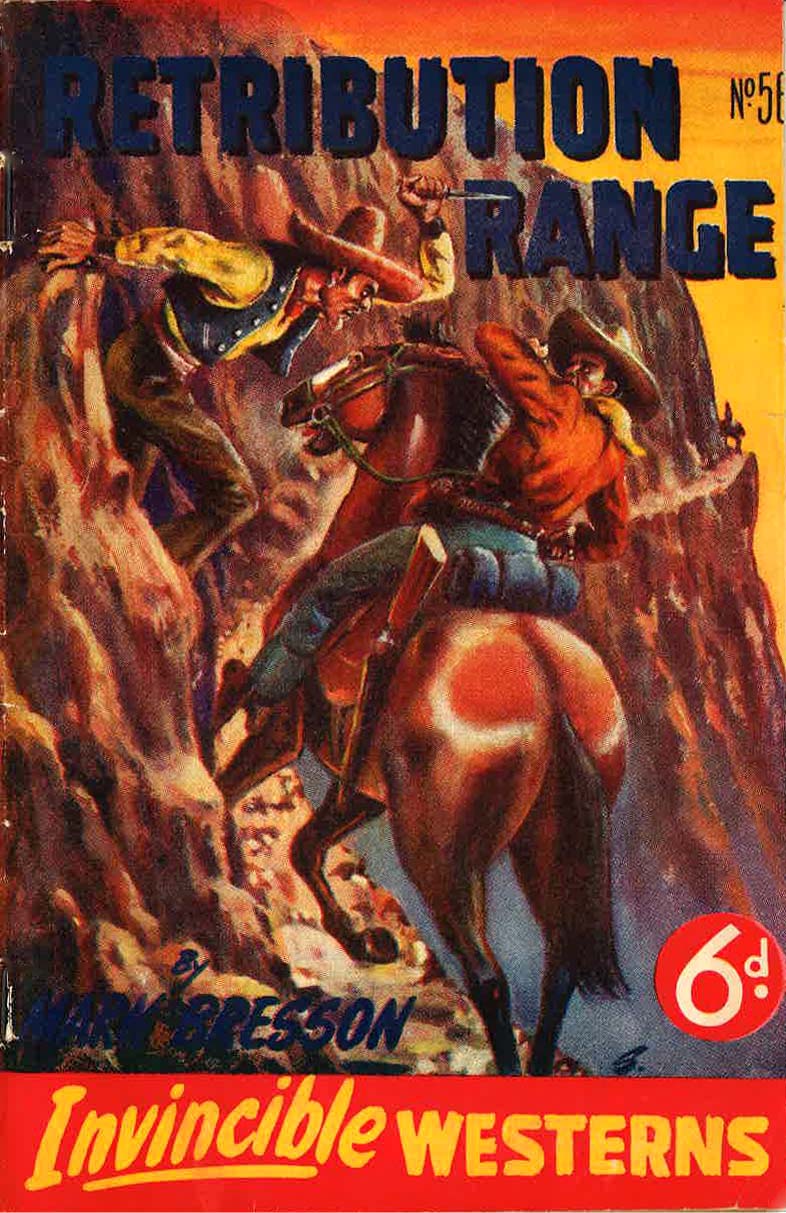Invincible Westerns (Invincible, 1948 series) #56 — Retribution Range ([May 1950?])