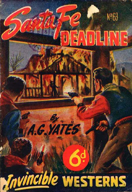 Invincible Westerns (Invincible, 1948 series) #63 — Santa Fe Deadline ([July 1950?])