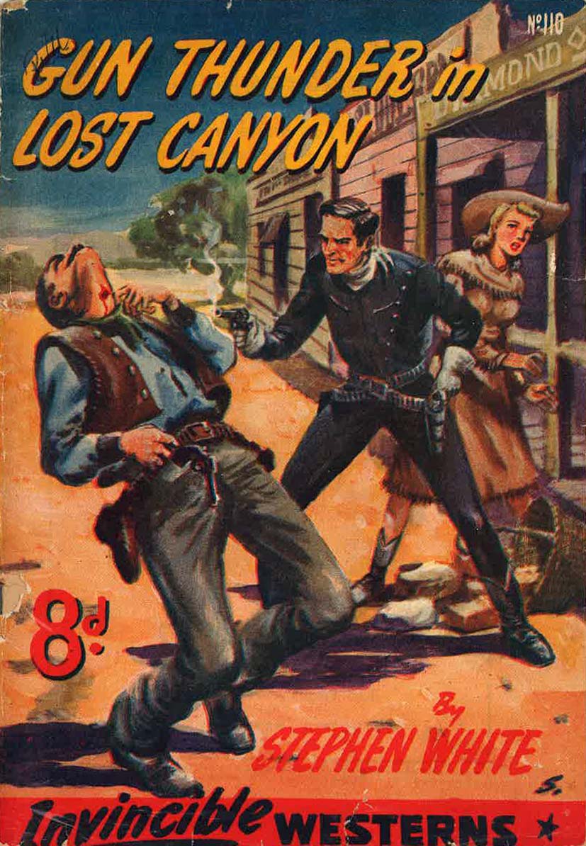 Invincible Westerns (Invincible, 1948 series) #110 — Gun Thunder in Lost Canyon ([July 1951?])