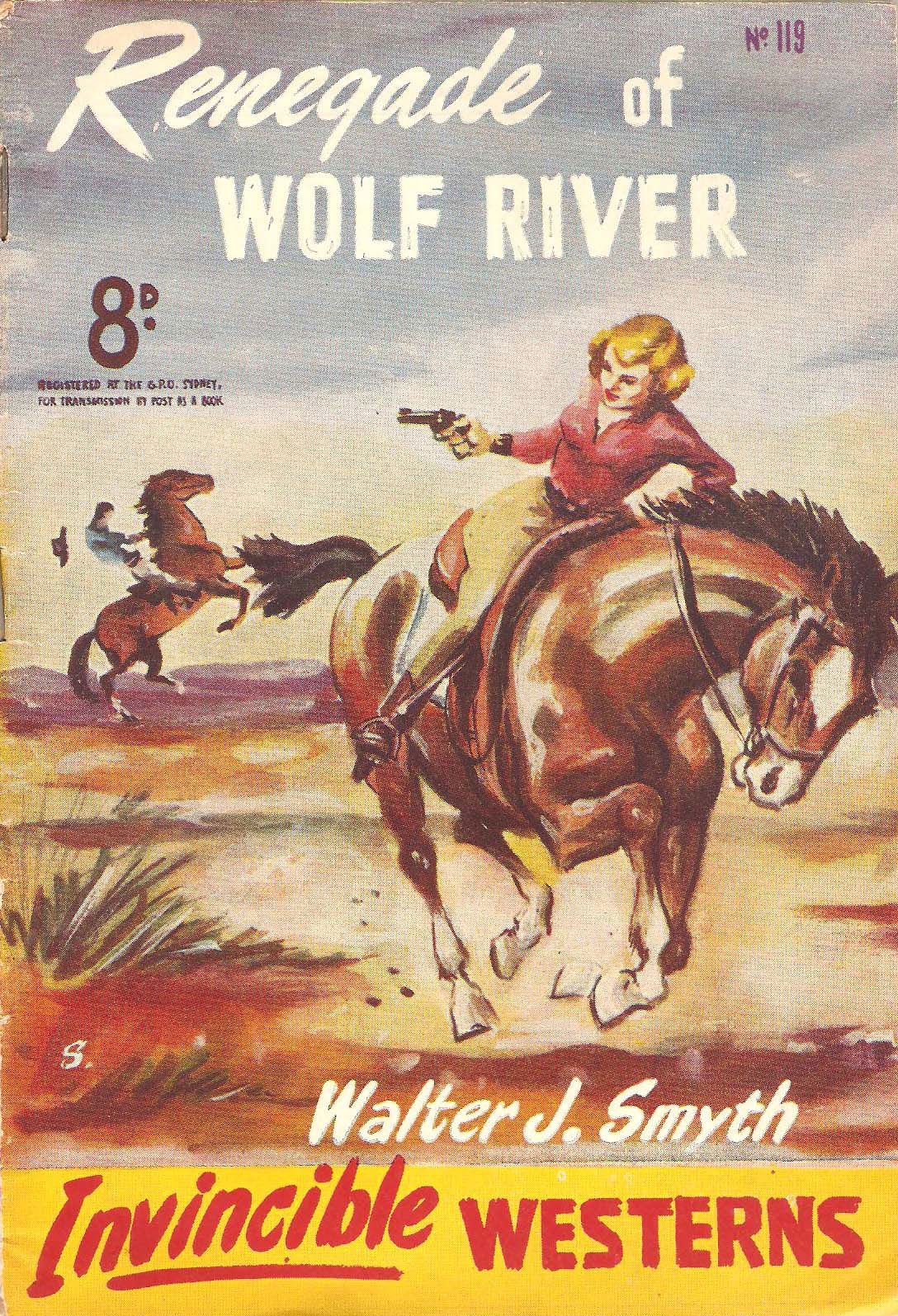 Invincible Westerns (Invincible, 1948 series) #119 — Renegade of Wolf River ([September 1951?])