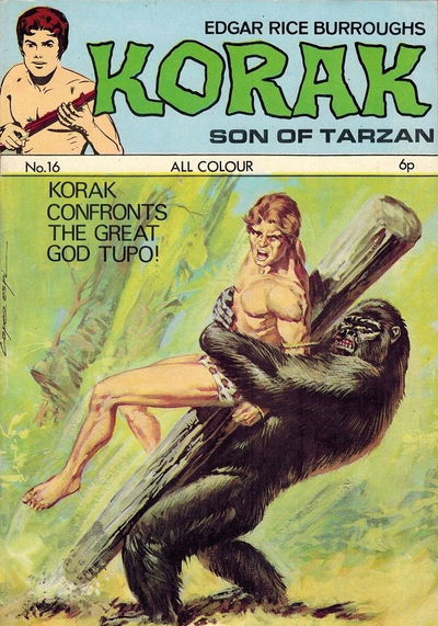 Edgar Rice Burroughs Korak Son of Tarzan (Top Sellers, 1971 series) #16 ([1972?])