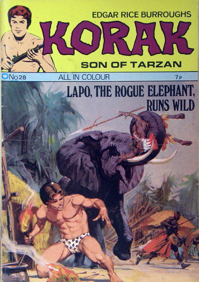 Edgar Rice Burroughs Korak Son of Tarzan (Top Sellers, 1971 series) #28 ([1973?])