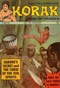 Edgar Rice Burroughs Korak Son of Tarzan (Top Sellers, 1971 series)  #37 ([1974?])
